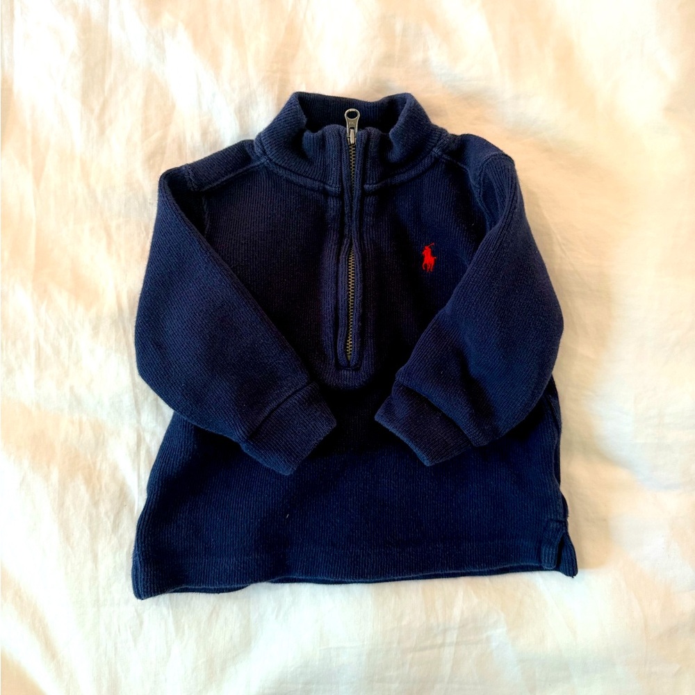Ralph Lauren Navy zip up sweater